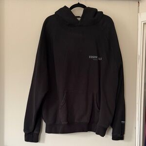 Essentials Black Hoodie for Men
